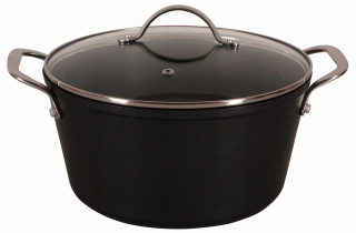 Hrniec, kastrol - 34065 Ambition magnát hrniec s čiernym krytom 28 cm