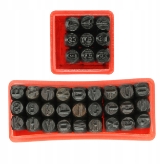 Číslo na dom - 36 kusov 4 mm známky čísel písmen abeceda set d