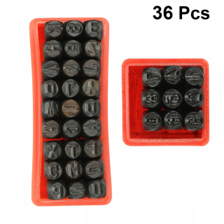 Číslo na dom - 36ks 4mm Známky Písmená Čísla Sada abecedy D