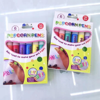 3D magické popcornové perá Puffy 3D umelecké bezpečné pero na blahoželanie k vianočným narodeninám