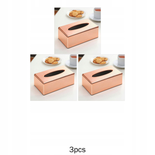 Držiak na toaletný papier - 3x ružový zlatý výdaj Tissue Box DispenSer