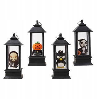 Lampáš, svietník - 4 ks. Plastové Halloween lampáš LED osvetlenie