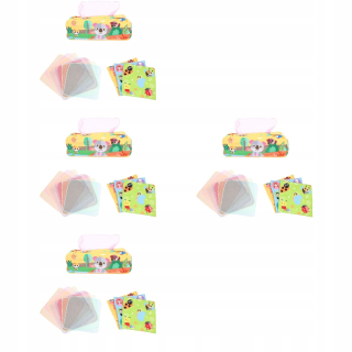 Držiak na toaletný papier - 4pcs senzorické tkanivové krabičky Karikačné tkanivá