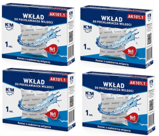 Pohlcovač vlhkosti - 4x kazetka, dodávka absorbéru vlhkosti Humistop