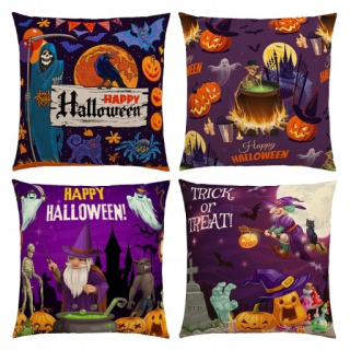 Obliečka na vankúš - 4 ks Halloween vankúš 45x45cm