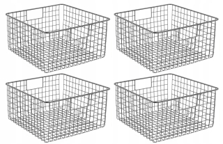 Kôš, košík - 4x Basket Metal Organer 30x30x15 cm podkrovie
