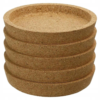 Podložka na stôl - 5x10,3 cm okrúhle prírodné korok stojí na