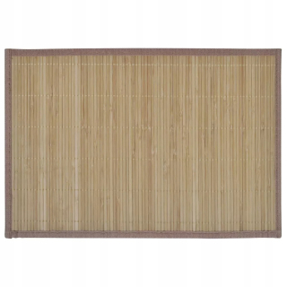 Podložka na stôl -  Obdĺžniková podložka bambus/ratan/prúžok, polyester 45 x 30 cm