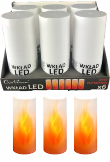 Kahance na hroby - 6 X VLOŽKA LED GRAVEL LIVE FIRE EFEKT