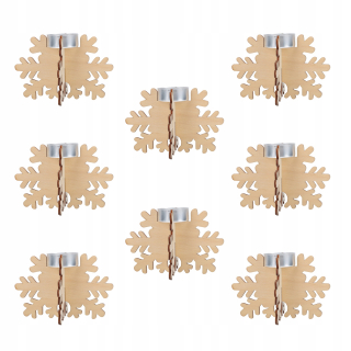 Lampáš, svietník - 8 ks Creative Snowflake Svietnik Adorable