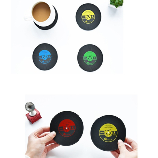 Podložka na stôl -  8ks Vintage CD záznamové nápoje diskov