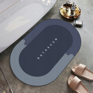 Kúpelňová predložka - A-navy modrá, super absorbentná kúpeľňa rohože