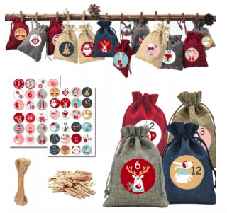 Závesný adventný kalendár - prázdny obdĺžnik (vyplní sa samostatne)