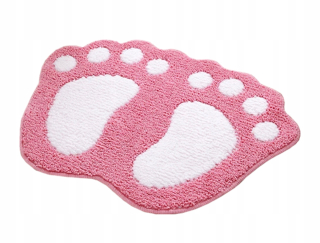 Kúpelňová predložka - Ag491h kúpeľňa koberec Pink Feet Feet 40x60