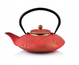 Čajník, kanvica na čaj - Alor Red & Gold liatinová konvička 0,8l