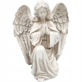Anjelská figurína 21 cm šedá