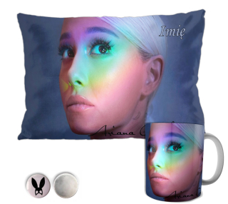 Vankúš - Ariana Grande vankúš + hrnček + meno