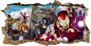 AVENGERS Nálepka na stenu 3d otvor 150x75 # 58