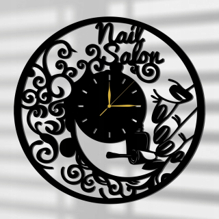 Hodiny - OPENWORK CLOCK NAIL SALON 80CM XXXL! 17 FARIEB