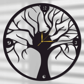 Hodiny - Prelamované nástenné hodiny TREE 60CM XL! 17 farby!