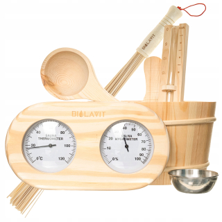 Sauna Sauna Step Set Witki Miska Termometer