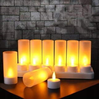 Lampáš, svietník - Cordless zapaľovanie sviečok 12ks Simulation