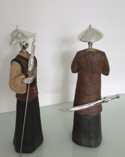 Almi dekor samurai veľká sada 2 ks