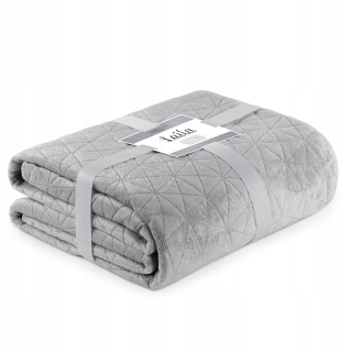 Prikrývka na posteľ - Deplikácia Ameliahome Polyester 210 x 170 cm striebro