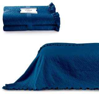 Prikrývka na posteľ - Postpatient Ameliahome Polyester 260 x 240 cm odtiene modrej