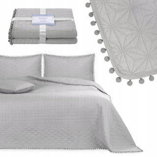 Prikrývka na posteľ - Postpatient Ameliahome Polyester 220 x 200 cm odtiene šedej