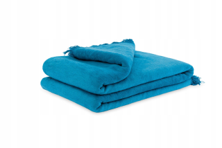 Prikrývka na posteľ - KOC Andropol Cotton 200 x 150 cm odtiene modrej