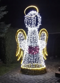 Vonkajšie vianočné osvetlenie - 3D LED anjel, LED dekorácie!