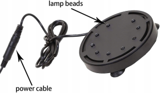 Bublinková lampa akvária s LED vzduchovým čerpadlom pre korytnačku