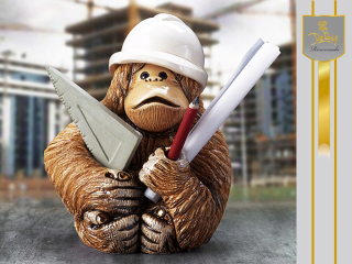 Architekt Monkey Figurine Work Manager Gift