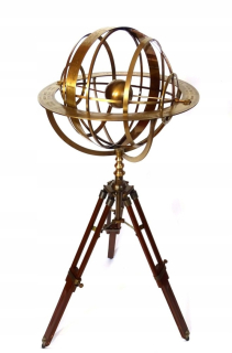 Sférický astrolabium darčekdeko mosadz 93 cm