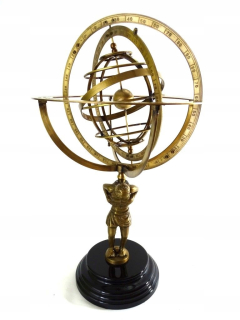 Sférické astrolabium, mosadzný atlas - AMS