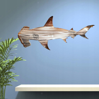 B Big Metal Shark Wall Decor Decor Indoor Hanging R