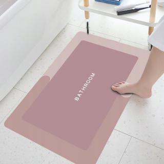 Kúpelňová predložka - B-ružová super absorpčná kúpeľňa rohože