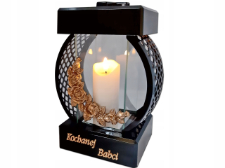 DADDY DADDY GRADDLE LAMPA KOLESO ČIERNA RTN RUŽOVÉ ZLATO + LED SVIEČKA