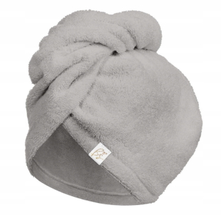 Turban na hlave bambusové odtiene šedej
