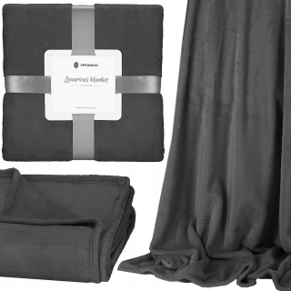 Prikrývka na posteľ - Springos Polyesterova prikrývka 200 x 150 cm odtiene šedej