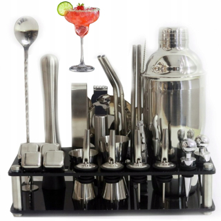 BARMANSKÝ SET DRINK SHAKER 25 kusov 750 ml + akrylová podložka
