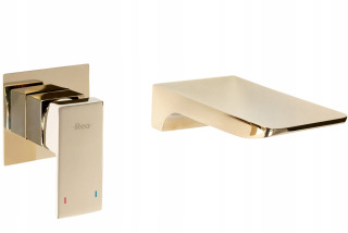 Splachtovo -namontované zlato Flush Mald Washbasin faucet