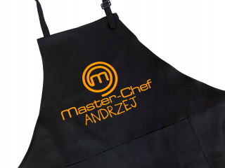 Tkanina, kuchynská zástera - BAVLNENÁ KUCHYŇSKÁ ZÁstera S MENOM MASTERCHEF