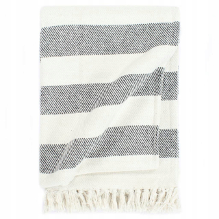 Prikrývka na posteľ - Vidaxl Cotton Bedspread 250 x 220 cm čierna