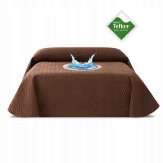 Prikrývka - Polyesterový prehoz Belmarti 270 cm x 200 cm odtiene hnedej