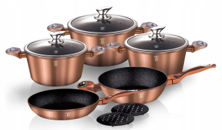 Sada hrncov - Hrnce BERLINGER HAUS 10 EL ROSE GOLD BH-1220