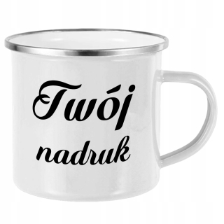 Hrnček - CupCup kovový hrnček, smaltovaný s kovovou potlačou, 300 ml