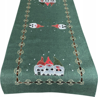 Behun na stol - Behúň odtieňov zelenej 120 x 55 cm