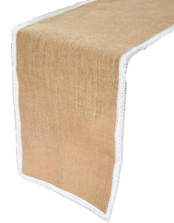 Behun na stol - Beige Tread, biela 183 x 31 cm
